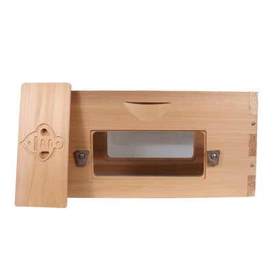 Western red cedar deep hive box with windows 