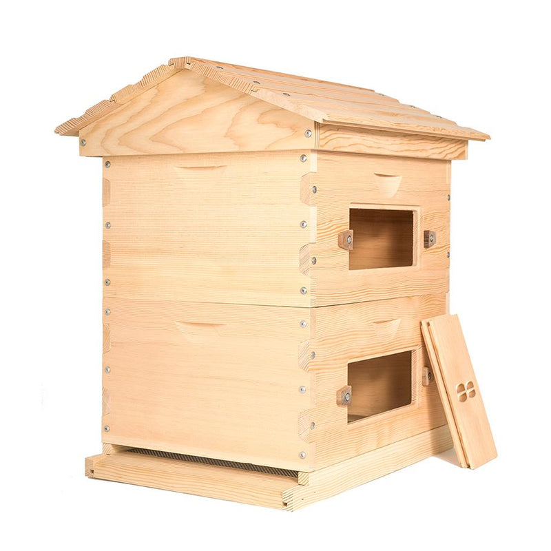 Deep sugar pine hive with windows