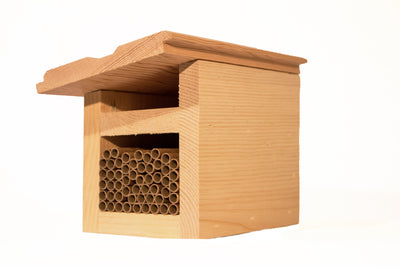 slanted roof mason bee house