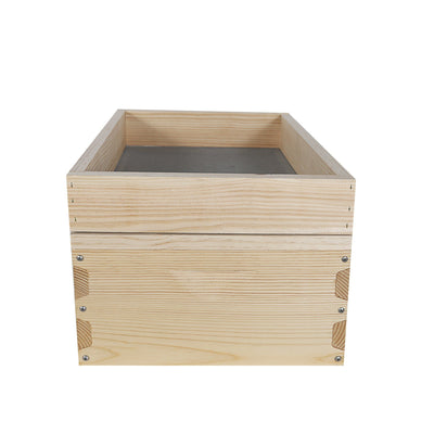 langstroth hive insulation box made from douglas fir with stainless steel mesh