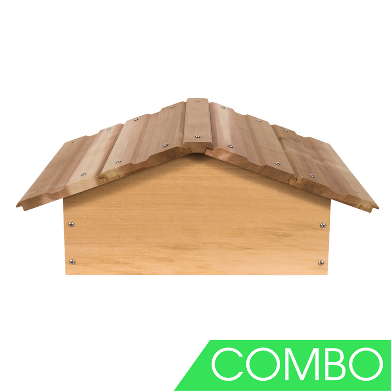 Classic Wooden Warre Roof With Quilting Box Combo